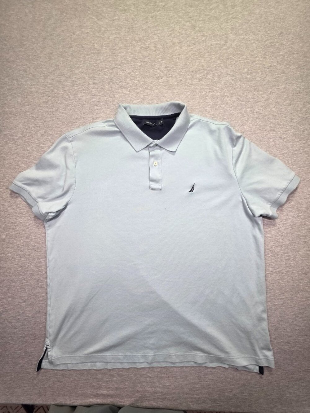 Nautica Men's Classic Polo Shirt Size 2XL Light Blue Short Sleeve Sailboat Logo